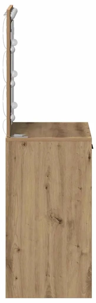 vidaXL Κομοδίνο artisan δρυς 50 x 41 x 135 εκ Επεξεργασμένο ξύλο