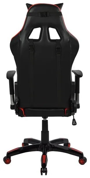ΠΟΛΥΘΡΟΝΑ GAMING ZAYN HM1056.01 ΜΑΥΡΟ-ΚΟΚΚΙΝΟ PU 67x70x134 εκ.