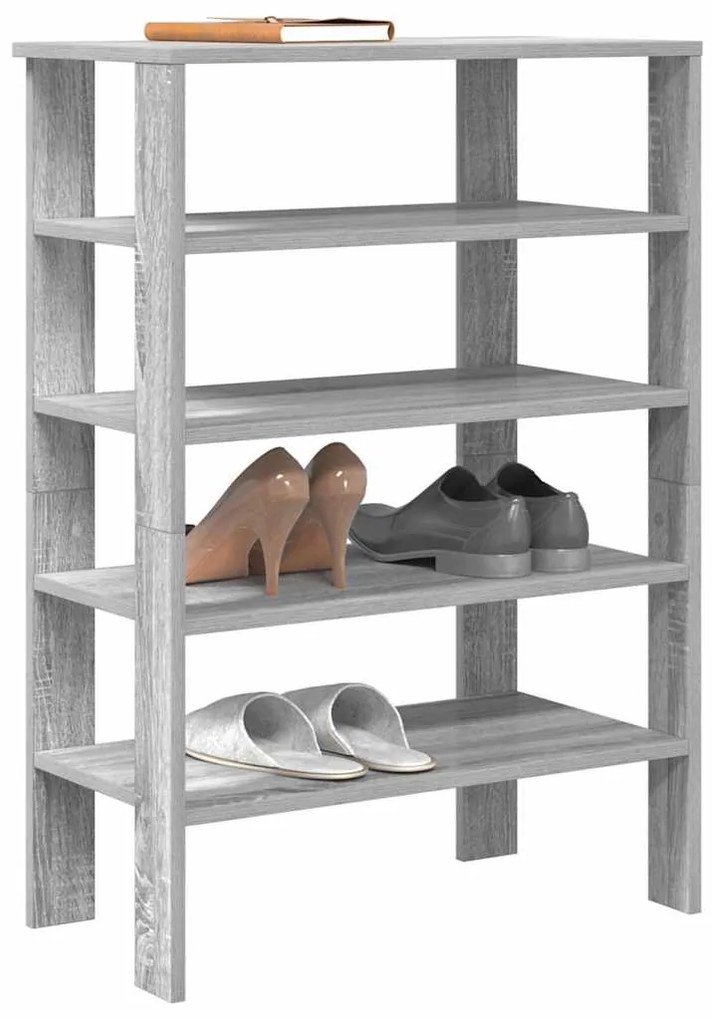 Ράφι παπουτσιών vidaXL Γκρι Sonoma 61x32x87,5 cm Κατασκευασμένο ξύλο