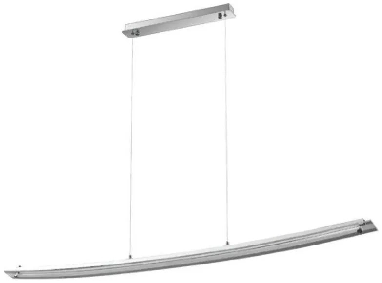 LED Κρεμαστό Γραμμικό Φωτιστικό Κυρτό Design 18W Γυαλί και Μέταλλο Χρώμιο Φως Ημέρας VTAC 3898 Χρώμιο