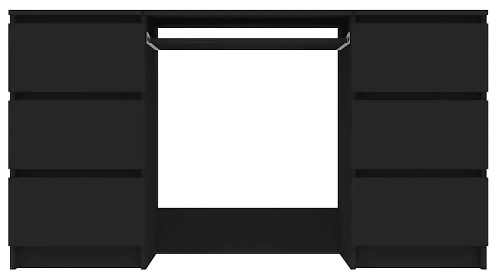 vidaXL Γραφείο Μαύρο 140 x 50 x 77 εκ. από Επεξ. Ξύλο