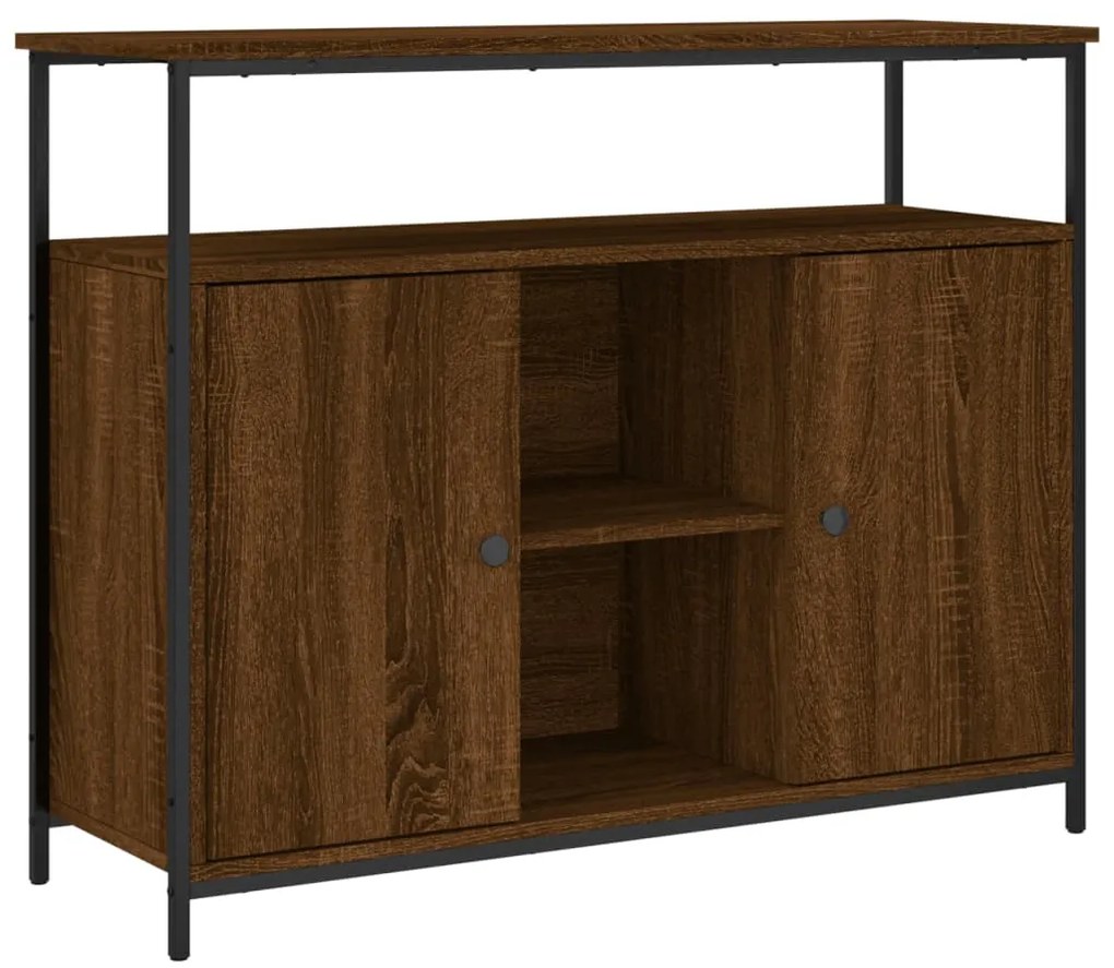 vidaXL Συρταριέρα Καφέ Δρυς 100x35x80 εκ. από Επεξεργασμένο Ξύλο