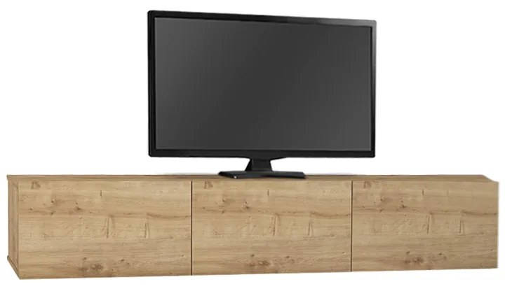 ΕΠΙΠΛΟ ΤΗΛΕΟΡΑΣΗΣ ΕΠΙΤΟΙΧΙΟ DAMLA MEGAPAP ΜΕ LED ΧΡΩΜΑ SAPPHIRE OAK 180X29,5X29,5ΕΚ.