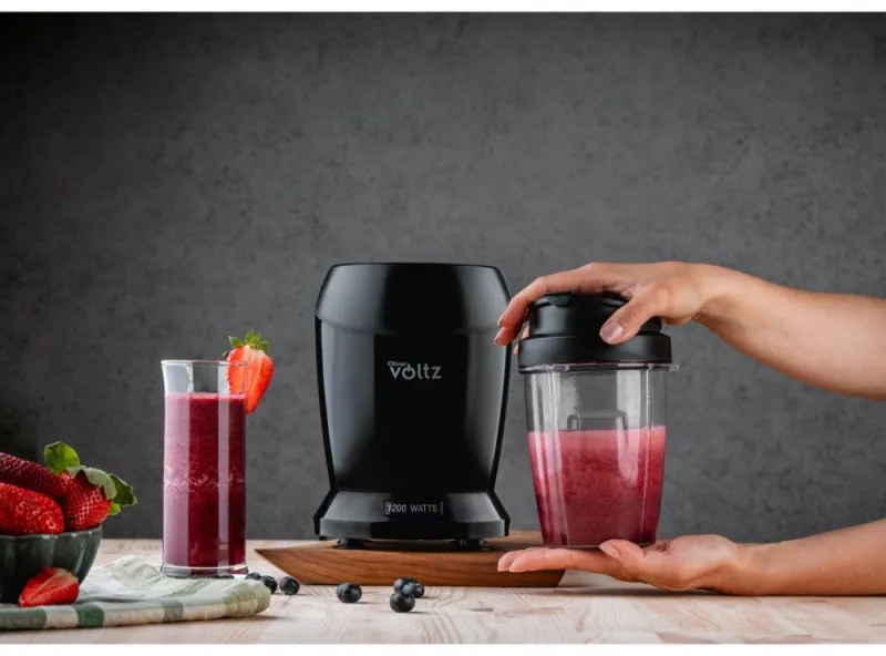 Nutri Blender Oliver Voltz OV51162D, 1200 W, 2 φλιτζάνια, BPA Free, 1L/800 ml, θρυμματισμός πάγου, μαύρο