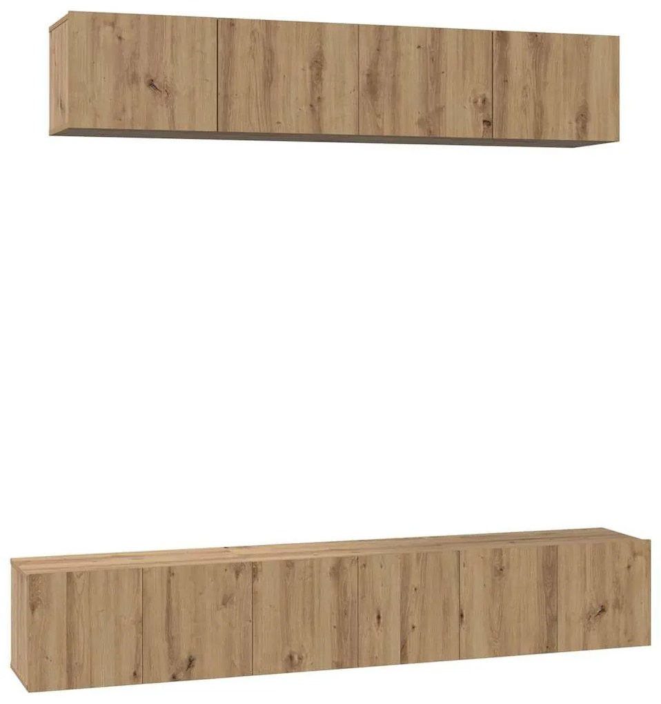 vidaXL Σετ επίπλου τηλεόρασης 5 pcs artisan δρυς Μέγεθος: Μεσαίο