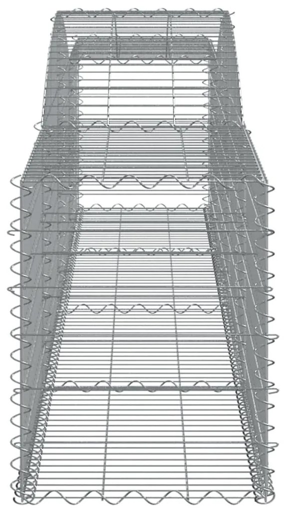 Συρματοκιβώτια Τοξωτά 25 τεμ. 400x50x60/80 εκ. Γαλβαν. Ατσάλι - Ασήμι