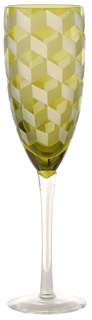 Champagne Glass POLS POTTEN Blocks Champagne Glasses, multicolour, set of 6 140-230-131-0M