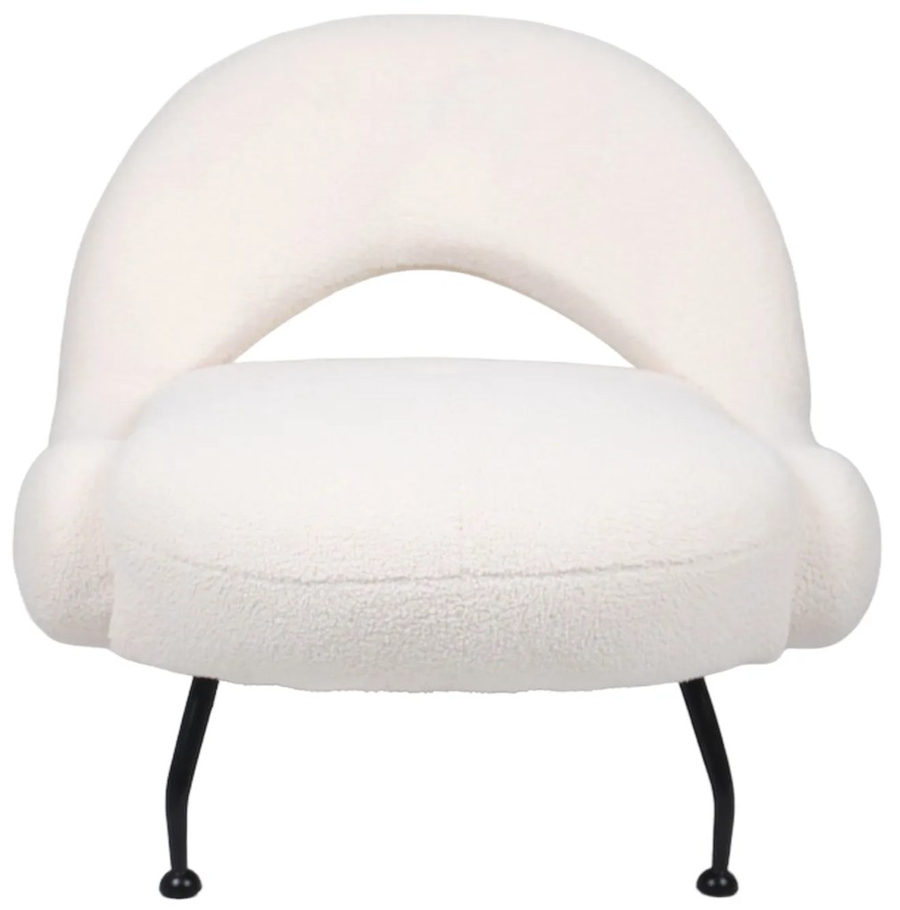 Πολυθρόνα ArteLibre PASIPHAE Μπεζ Ύφασμα/Μέταλλο/Ξύλο 80x86x80cm