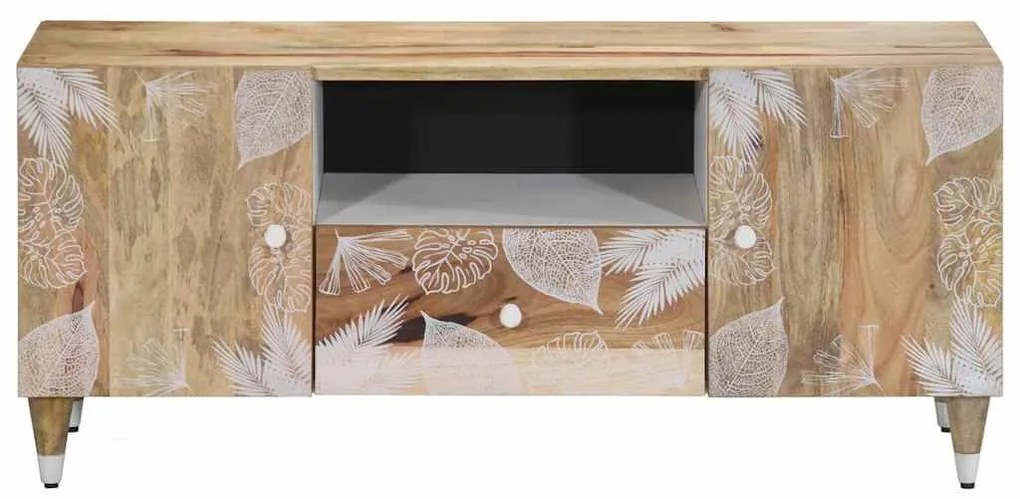 ντουλάπι τηλεόρασης 105x33,5x46 cm μασίφ ξύλο Mango - Καφέ