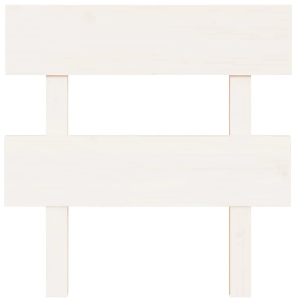 vidaXL Κεφαλάρι Κρεβατιού Λευκό 93,5x3x81 εκ. από Μασίφ Ξύλο Πεύκου