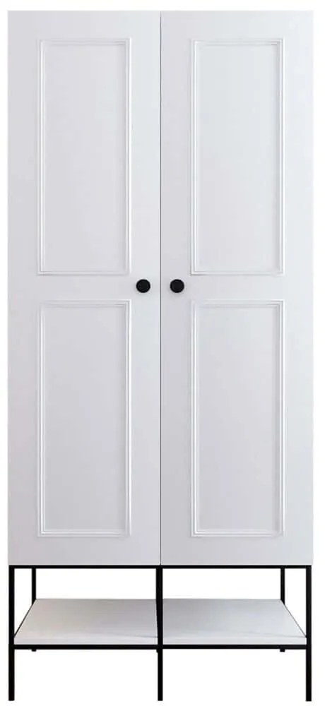 Ντουλάπα Δίφυλλη Martin 801CMY3435 84x50x200cm White Δίφυλλη