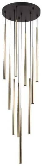 Πολυέλαιος Κρεμαστό Φωτιστικό Οροφής 10xG9 Piano TK Lighting-10118-Μαύρο-Χρυσό 10118
