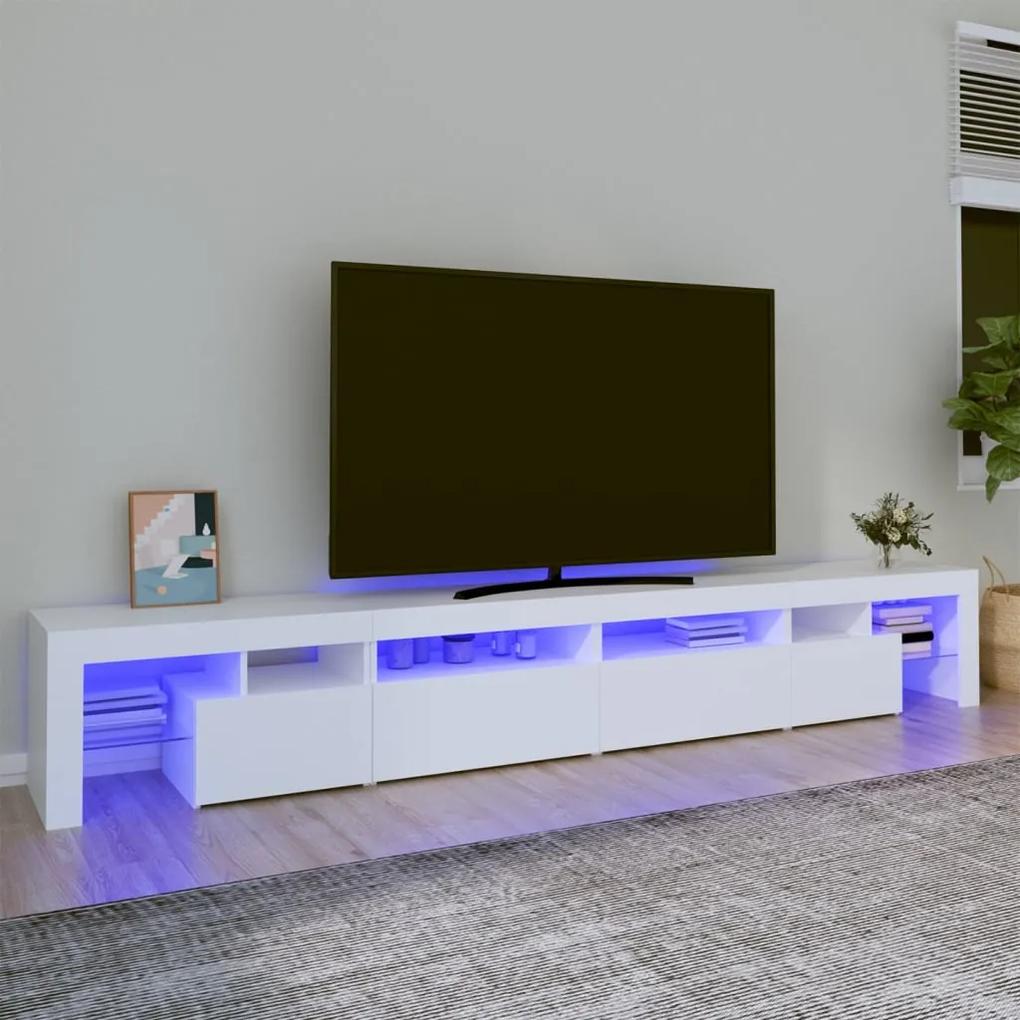 vidaXL Έπιπλο Τηλεόρασης με LED Λευκό 260 x 36,5 x 40 εκ.