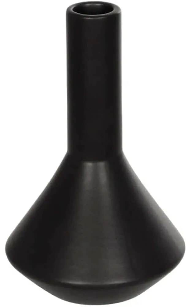 Βάζο Cannoli 21280 13x13x20cm Black GloboStar Κεραμικό