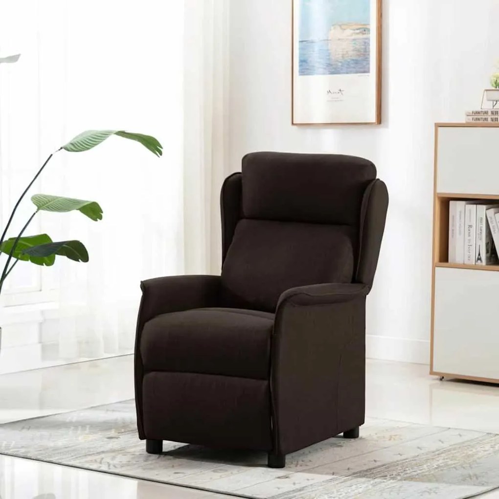 vidaXL Καρέκλα μασάζ με μαξιλάρι Σκούρο Καφέ 67.5 x 93.5 x 101.5 εκ