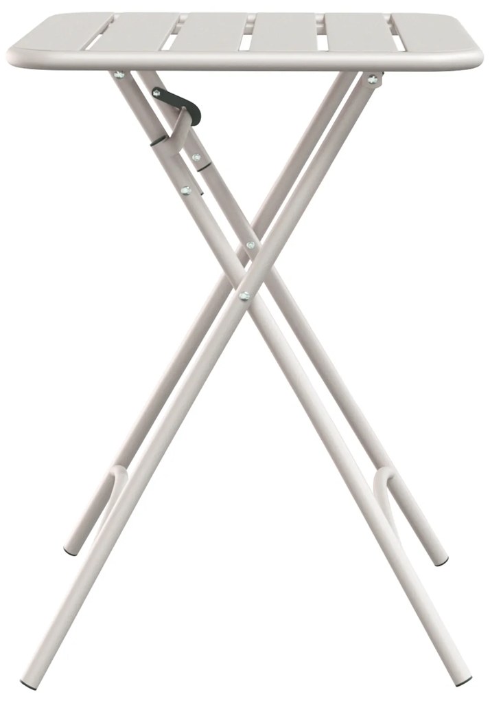 vidaXL Πτυσσόμενο Τραπέζι Κήπου Μπεζ 55x55x73 εκ. Χάλυβας