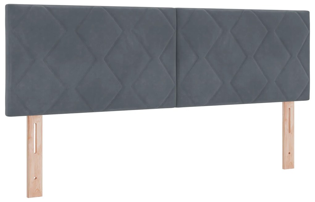 vidaXL Κρεβάτι Box Spring με Στρώμα Σκούρο Γκρι 160x200 εκ Βελούδο