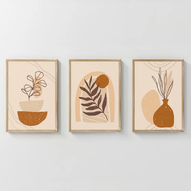 Πίνακας Zephy pakoworld τρίπτυχος με ψηφιακή εκτύπωση και πλαίσιο 33x1.5x48εκ