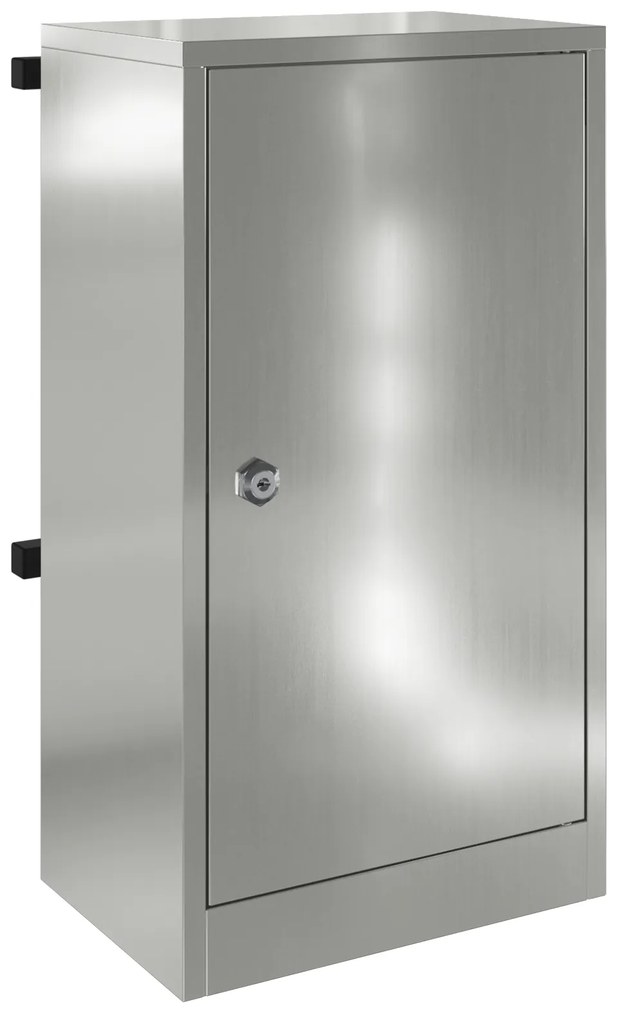 vidaXL γραμματοκιβώτιο Μαύρο 30 x 23 x 55 εκ. Γαλβανισμένος χάλυβας