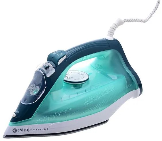 Estia Σίδερο Ατμού Ceramica 2200w 20gr Ανά Λεπτό Με Κεραμική Πλάκα Γαλάζιο 06-14100