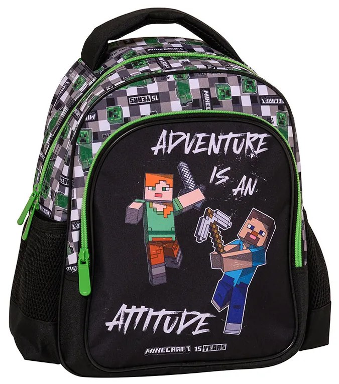 Σχολική Τσάντα Νηπιαγωγείου (24x11x30) Graffiti Minecraft Green 248291