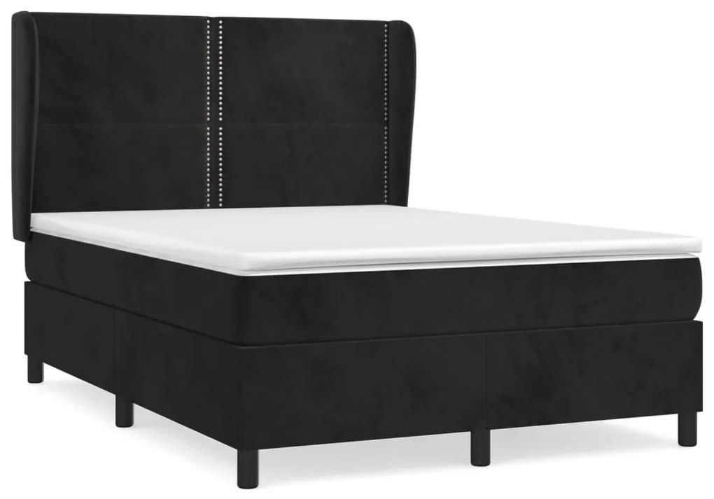 ΚΡΕΒΑΤΙ BOXSPRING ΜΕ ΣΤΡΩΜΑ ΜΑΥΡΟ 140X200 ΕΚ. ΒΕΛΟΥΔΙΝΟ 3129155