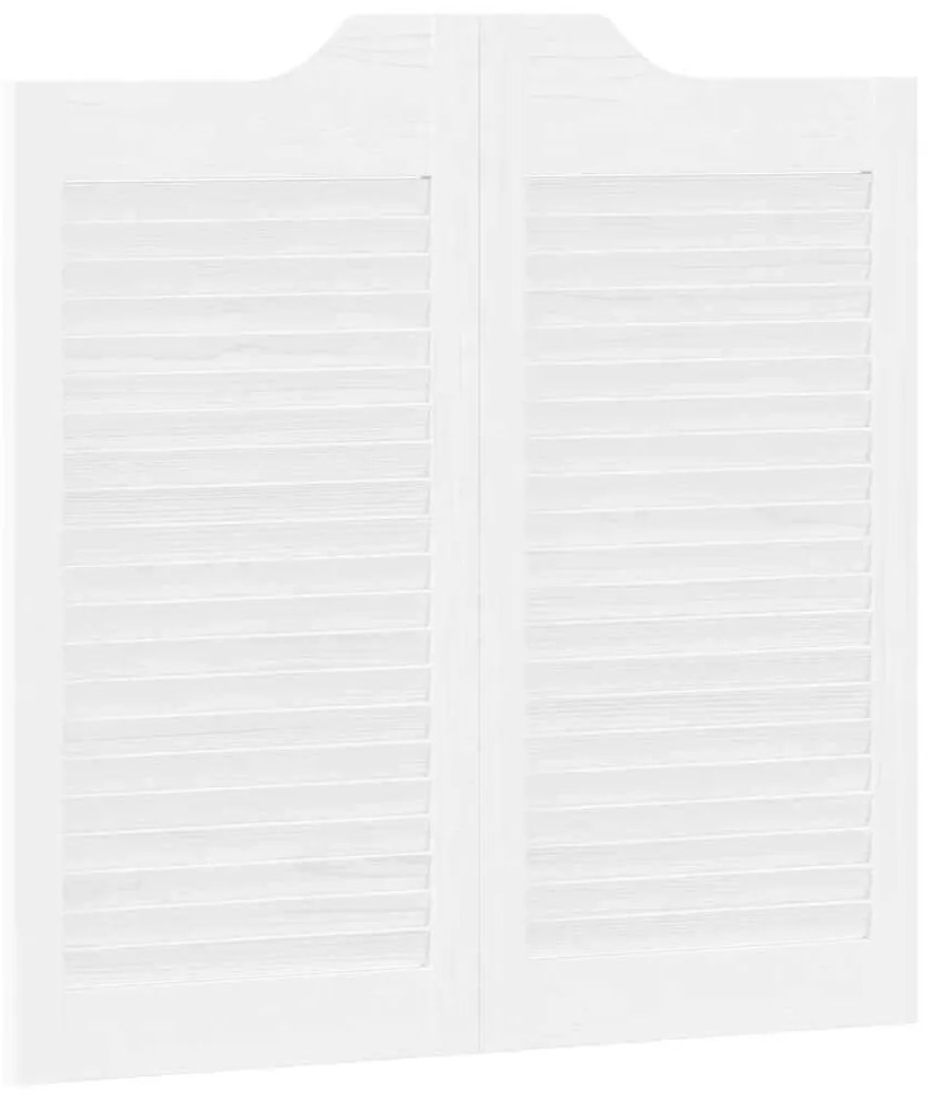 Ανοιγόμενες πόρτες Louvred Design 2 ζευγών Λευκό 80x80 cm 4107137