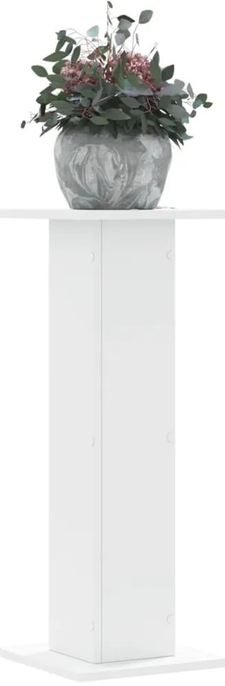 vidaXL Βάσεις Φυτών 2 τεμ. Λευκές 30x30x80 εκ. από Επεξεργασμένο Ξύλο