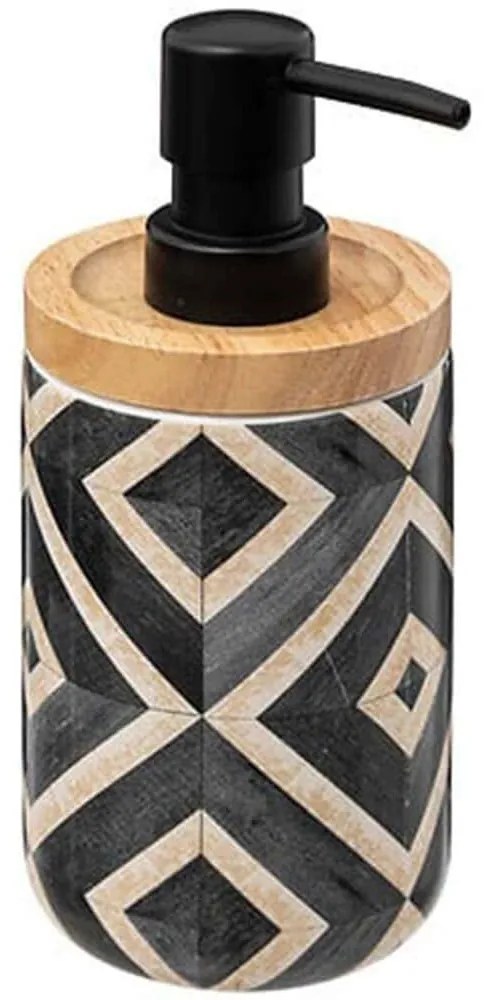 Δοχείο Κρεμοσάπουνου Canvas 174907Β 7,7x7,7x18,5cm Multi Marva Κεραμικό