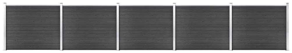 vidaXL Σετ Πάνελ Περίφραξης Γκρι 872 x 146 εκ. από WPC