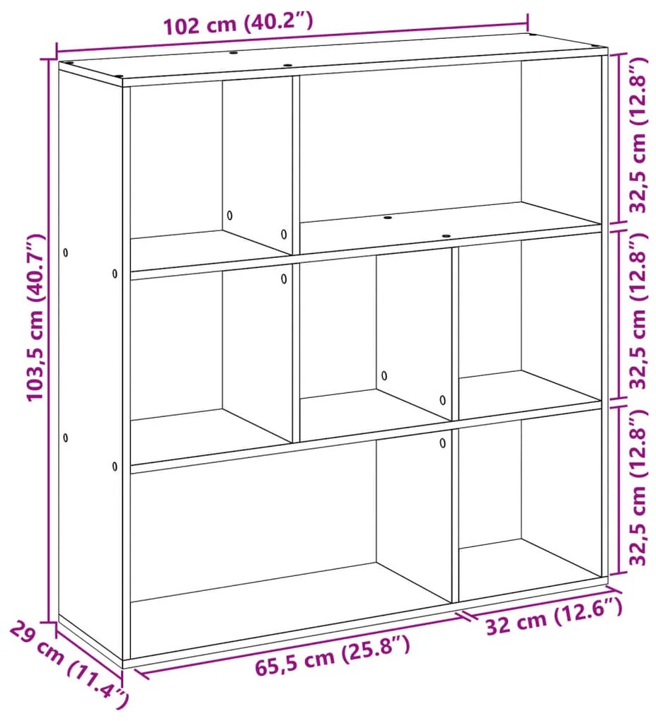 ΒΙΒΛΙΟΘΗΚΗ/ΔΙΑΧΩΡΙΣΤΙΚΟ ΧΩΡΟΥ ΓΚΡΙ 102X29X103,5 ΕΚ. ΕΠΕΞ. ΞΥΛΟ 858053