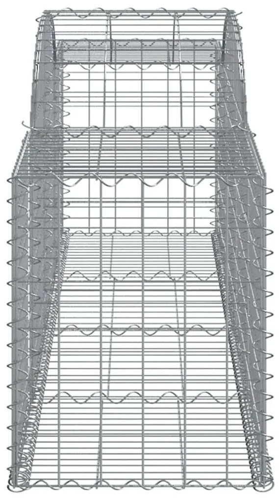 Συρματοκιβώτια Τοξωτά 13 τεμ. 300x50x60/80 εκ. Γαλβαν. Ατσάλι - Ασήμι