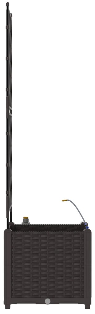 vidaXL Γλάστρες Κήπου 1 τεμ Καφασωτό Καφέ 40 x 40 x 142 cm Πλαστικό