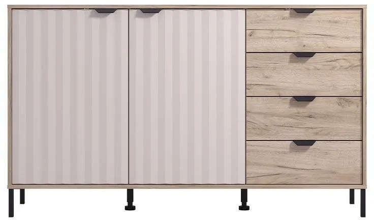 Κομότα - Μπουφές Vandea 3K4F Γκρί Δρύς - Cashmere 157x40x93 εκ. 157x40x93 εκ.