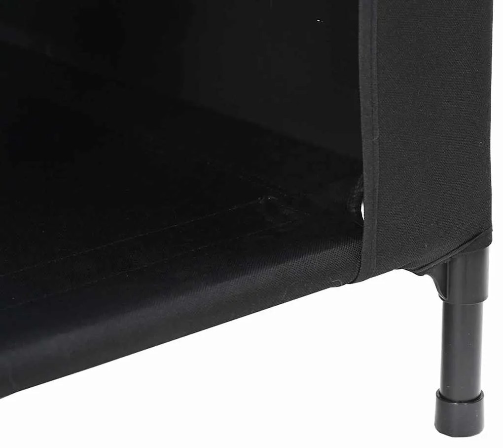vidaXL Σπίτι Σκύλου Μαύρο 90 x 65 x 85 εκ Ύφασμα Οξφόρδης και Χάλυβας