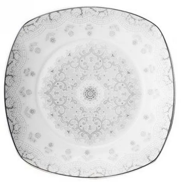 Πιάτο Φρούτου Raeh 910-1111 19x19x2cm Grey-White Artekko Porcelain