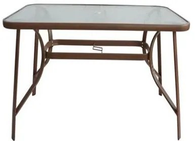 Τραπέζι Μεταλλικό ArteLibre SUN Καφέ 120x70x70cm-14450028