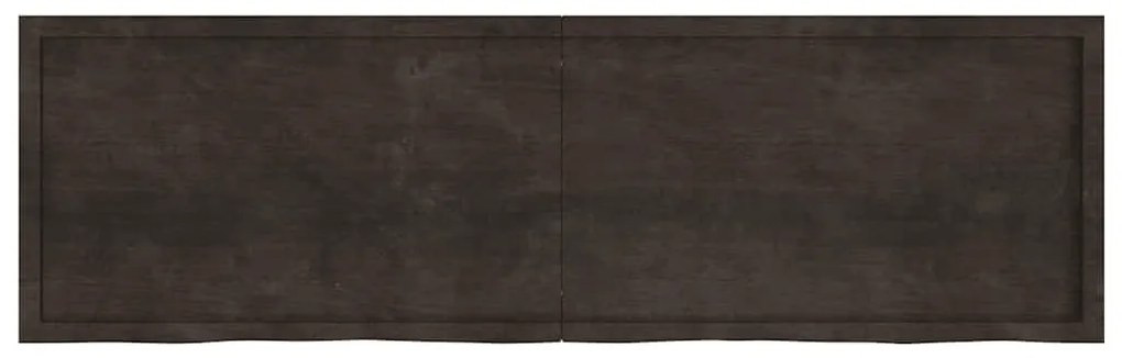 vidaXL Ράφι Τοίχου Σκούρο Καφέ 200x60x(2-4) εκ. Επεξ. Μασίφ Ξύλο Δρυός