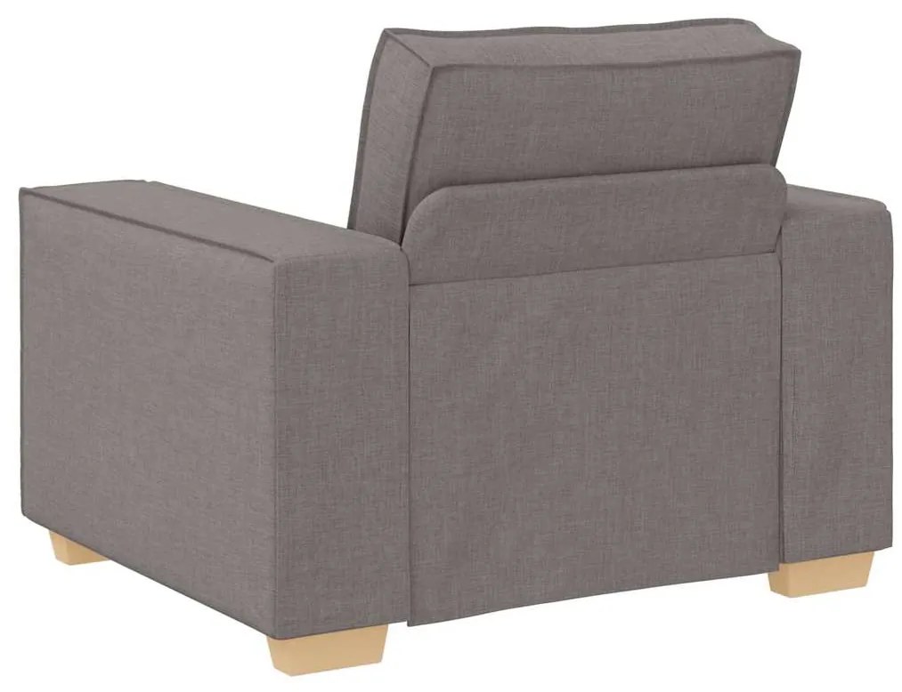 vidaXL Καναπές 3 pcs Taupe Ύφασμα μείγματος λινών