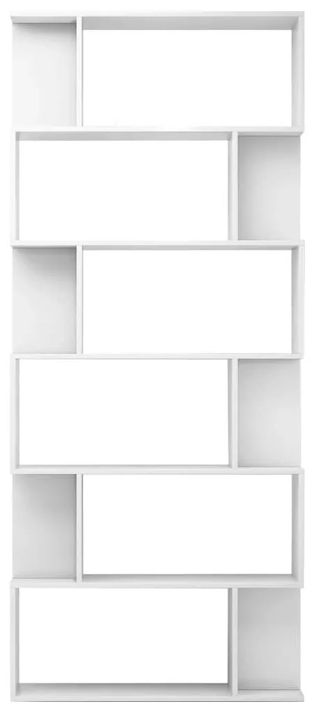 Βιβλιοθήκη/Διαχωριστικό Γυαλιστερό Λευκό 80 x 24 x 192 εκ. - Λευκό