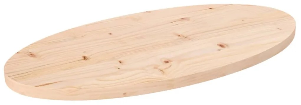vidaXL Επιφάνεια Τραπεζιού Οβάλ 60x30x2,5 εκ. από Μασίφ Ξύλο Πεύκου