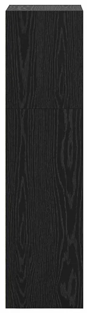 vidaXL Ράφι Βιβλίων Μαύρη Οξυά 40 x 30 x 114 εκ. Επεξεργασμένο ξύλο