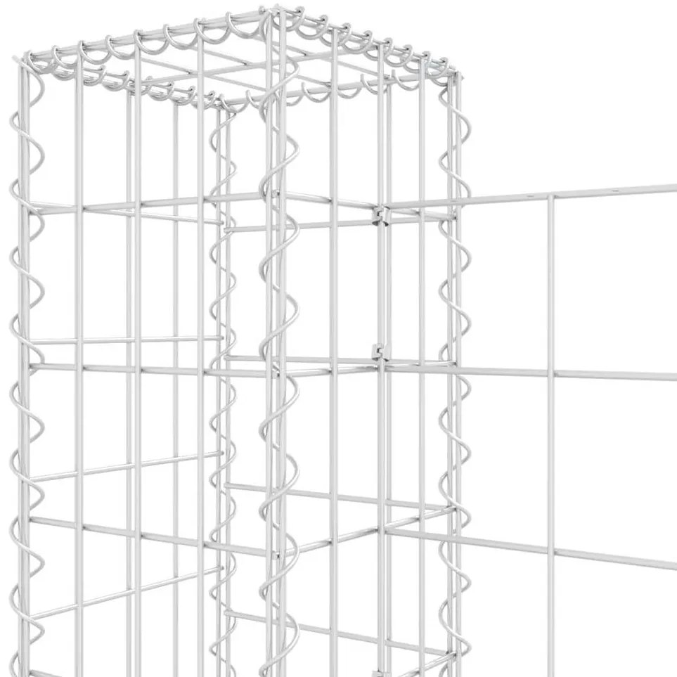 vidaXL Συρματοκιβώτια Στύλοι σε U Σχήμα 5 τεμ. 500x20x100 εκ Σιδερένια