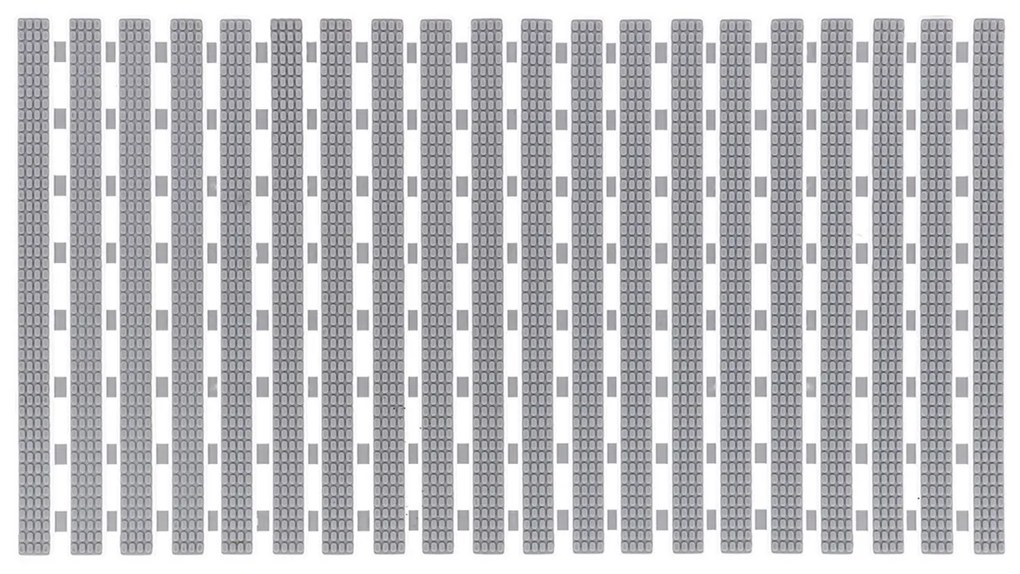 Αντιολισθητικό Πατάκι Μπανιέρας (38x70) T-D Slatted White/Grey D143902
