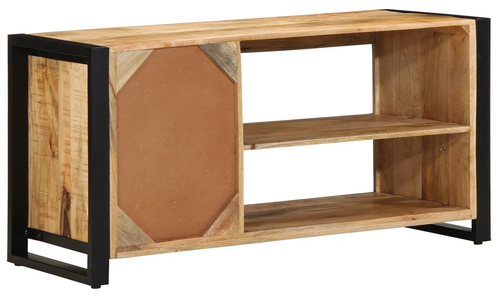 vidaXL Παγκάκι Παπουτσιών 100x40x50 εκ. Μασίφ Ξύλο Μάνγκο