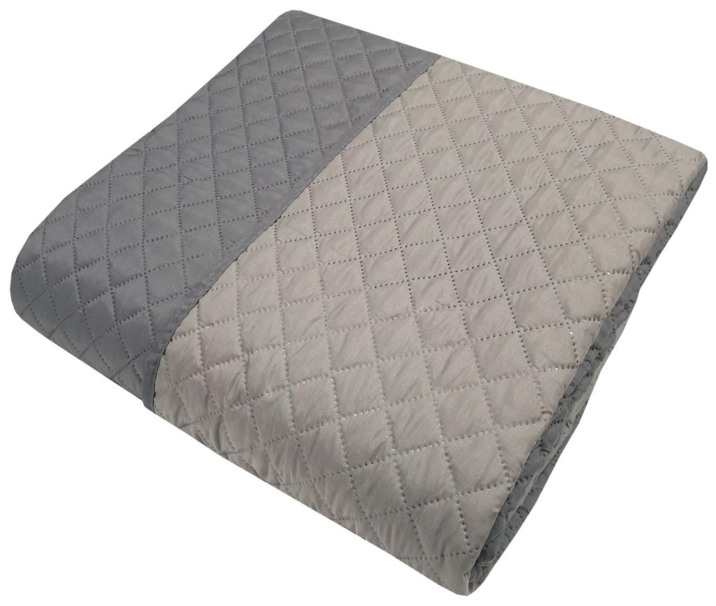 Κουβερλί Microfiber Ultrasonic Extra Υπέρδιπλο 240x260εκ. Γκρι-Ανοιχτό Γκρι Le Blanc 7015003-3