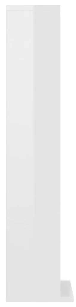 vidaXL Έπιπλο για CD Γυαλιστερό Λευκό 21x20x88 εκ. Επεξεργασμένο Ξύλο