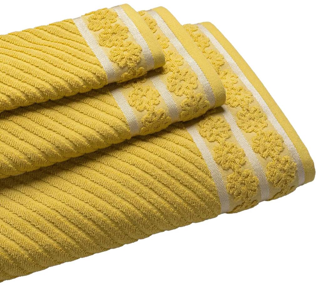 ΠΕΤΣΕΤΑ HAZY YELLOW Κίτρινο Σετ πετσέτες 3 τεμαχίων (30 x 50 + 50 x 90 + 80 x 150 εκ.) MADI