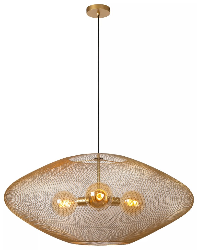 Φωτιστικό Κρεμαστό Lucide 21423-88-02 MESH Χρυσό Χρώμα (Gold Coloured)|Μαύρο Ματ (Black Mat)