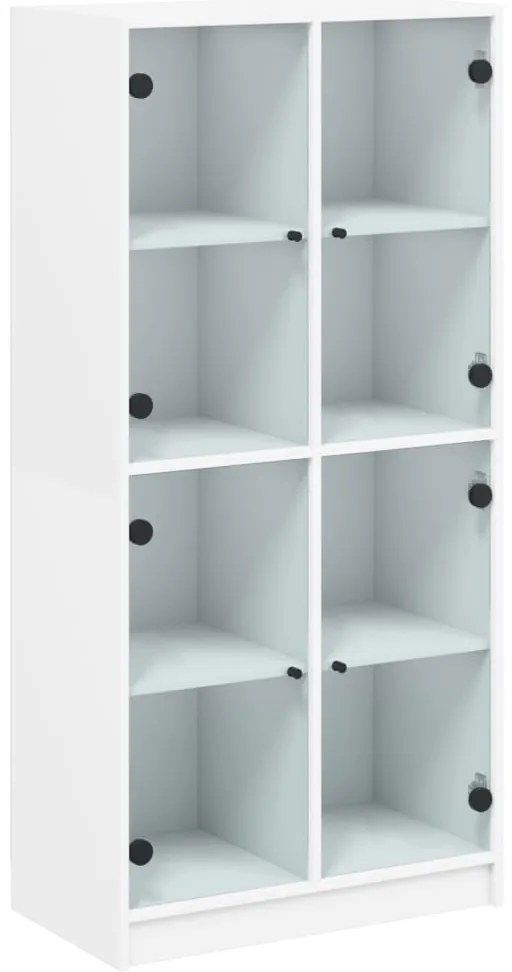 vidaXL Ντουλάπι με Πόρτες Λευκό 68x37x142 εκ. από Επεξεργασμένο Ξύλο